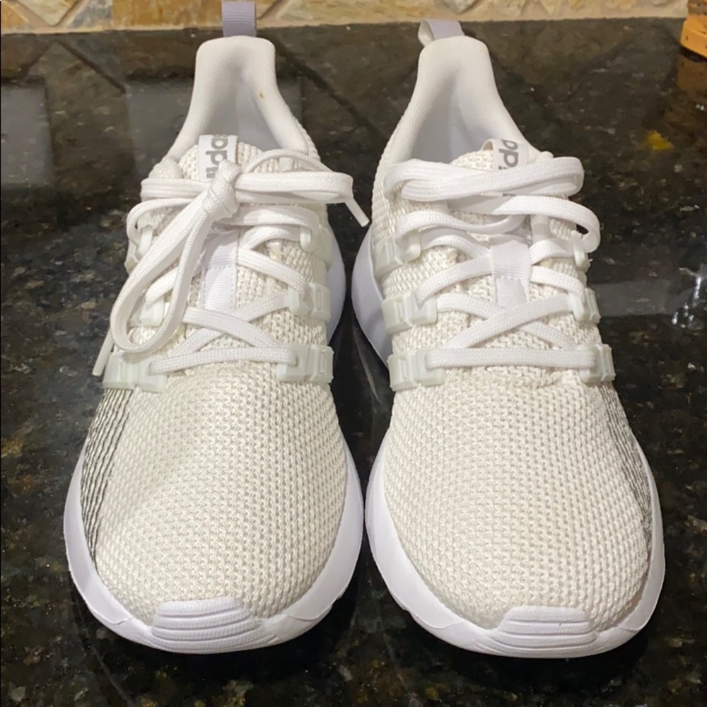 White women’s adidas sneakers size 7